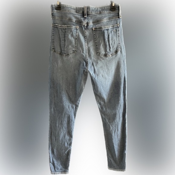 Rag & Bone 28 High Rise Skinny Ankle West Marin Classic Blue Denim Jeans - Picture 2 of 14